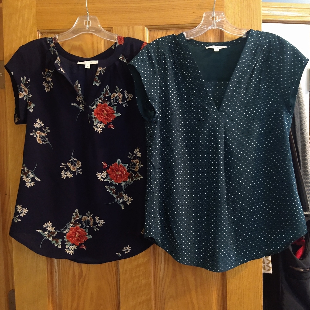 2 size small fit2fun dressy casual womans shirts